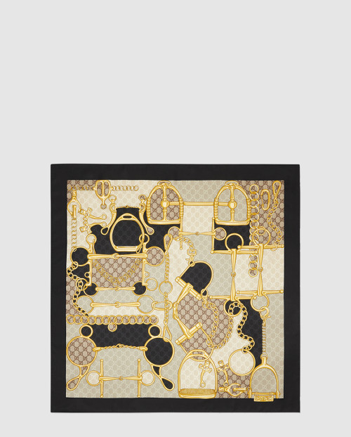 [GUCCI-구찌]GG 홀스빗 실크 스카프 764655