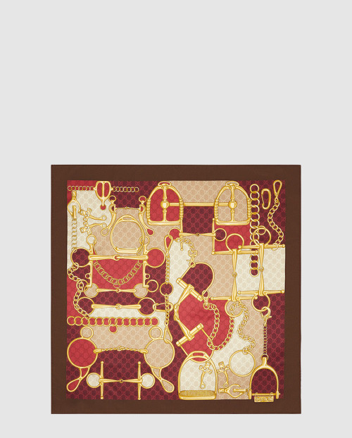 [GUCCI-구찌]GG 홀스빗 실크 스카프 764655