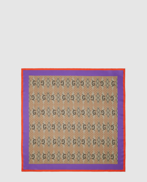 [GUCCI-구찌]패치워크 백개먼 프린트 실크 스카프 721265