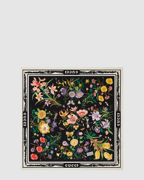 [GUCCI-구찌]꽃 프린트 실크 스카프 699493