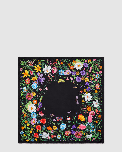 [GUCCI-구찌]플로라 프린트 실크 까레 699506