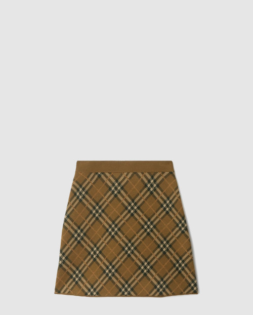 [BURBERRY-버버리]체크 울 블렌드 미니 스커트 80986711
