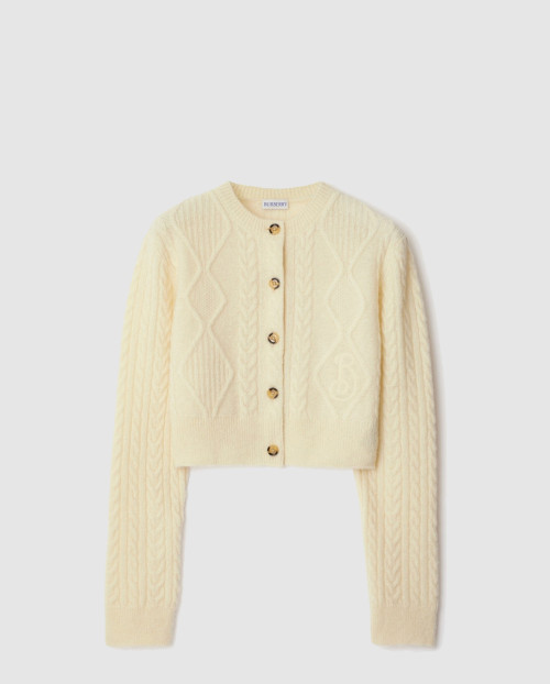 [BURBERRY-버버리]크롭 아란 울 블렌드 카디건 80979671