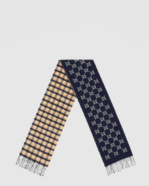 [GUCCI-구찌]체크 무늬 GG 패턴울 597527