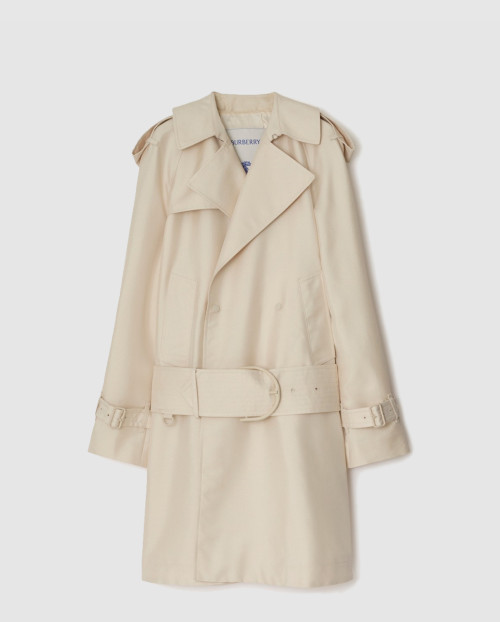 [BURBERRY-버버리]미드 렝스 실크 블렌드 트렌치코트 80869951