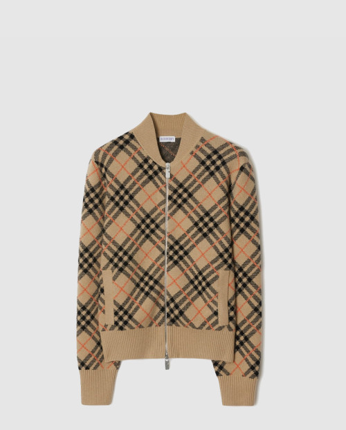 [BURBERRY-버버리]체크 캐시미어 보머 재킷 80998811