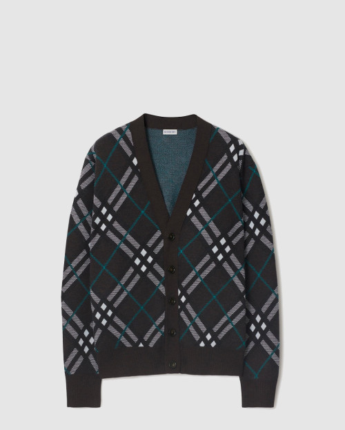 [BURBERRY-버버리]체크 울 모헤어 블렌드 카디건 80934961