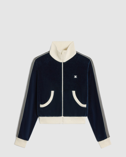 [CELINE-셀린느]트리옹프 벨벳 저지 재킷 2Y16E7