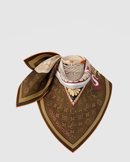 [LOUIS VUITTON-루이비통]말 메르뵈이외즈 스퀘어 90 방도 스카프 M92998