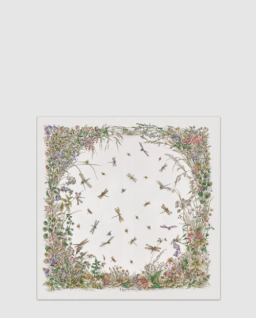 [DIOR-디올]카레 리발레의 무도회 실크 트윌 스카프 44FLY