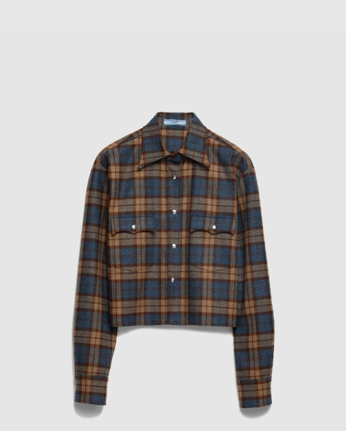 [PRADA-프라다]체크 울 트윌 셔츠 P448H