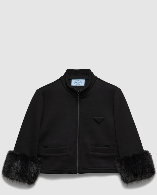 [PRADA-프라다]크롭 플리스 블루종 138632