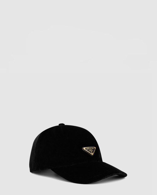[PRADA-프라다]트라이앵글 로고 벨벳 야구모자 1HC336