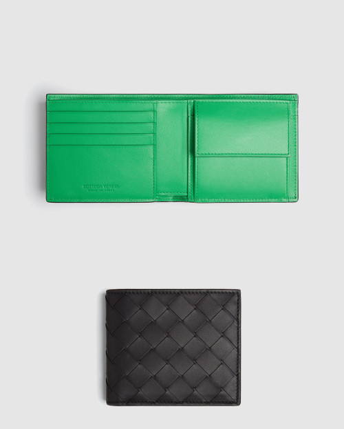 [BOTTEGA-보테가베네타]동전 지갑을 갖춘 인트레치아토 폴더형 지갑 605722