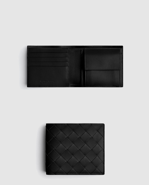 [BOTTEGA-보테가베네타]동전 지갑을 갖춘 인트레치아토 폴더형 지갑 605722