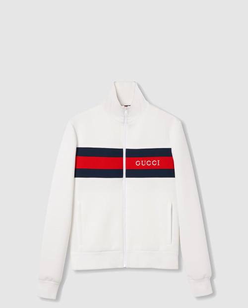 [GUCCI-구찌]웨빙이 있는 네오프렌 지퍼 재킷 787872