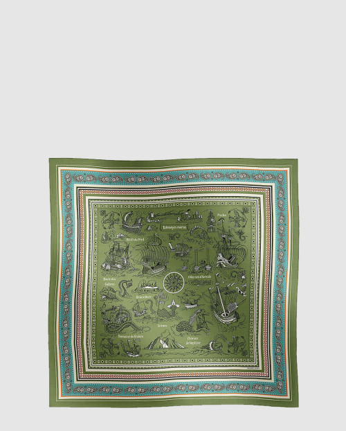 [HERMES-에르메스]Tatouages Marins Bandana 숄