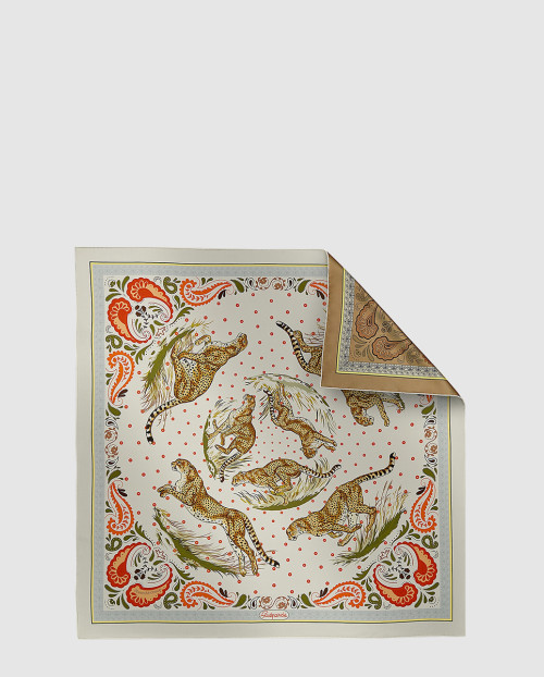 [HERMES-에르메스]Guepards Bandana 더블 페이스 스카프 90