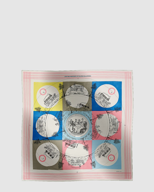 [HERMES-에르메스]옴니버스와 패턴 정사각형 게임 스카프