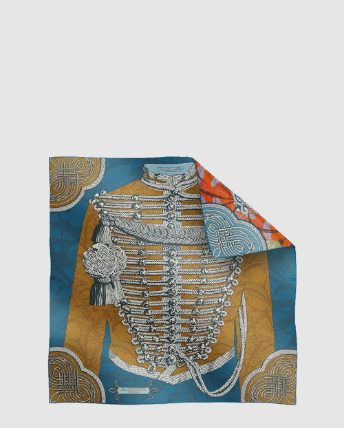 [HERMES-에르메스]Brandebourgs Fleuris 더블 페이스 스카프 90