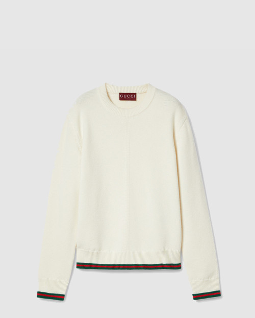 [GUCCI-구찌]웨빙 울과 캐시미어 혼방 니트 풀오버 813843