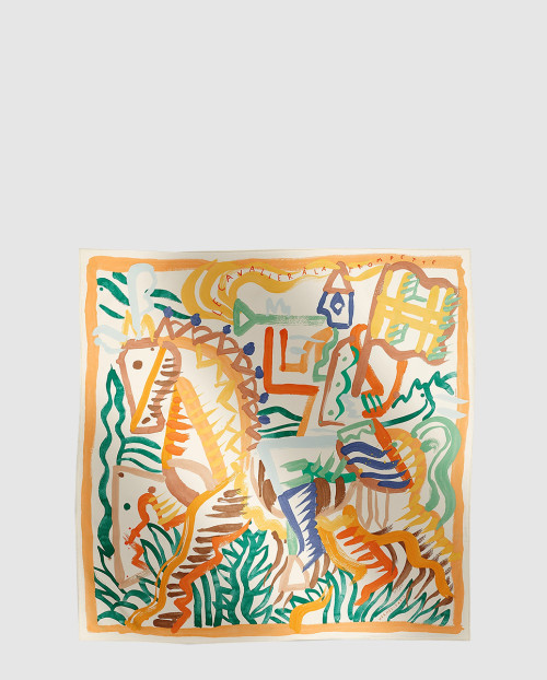 [HERMES-에르메스]Le Cavalier a la Trompette 스카프 90