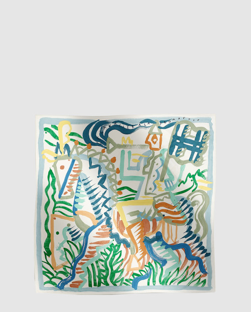 [HERMES-에르메스]Le Cavalier a la Trompette 스카프 90