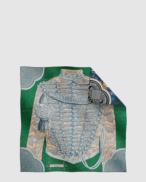 [HERMES-에르메스]Brandebourgs Fleuris 더블 페이스 스카프 90