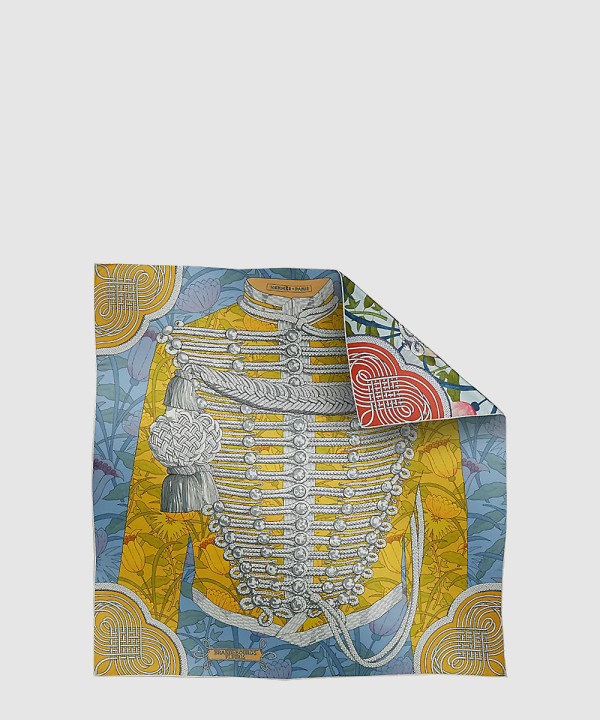 [HERMES-에르메스]Brandebourgs Fleuris 더블 페이스 스카프 90