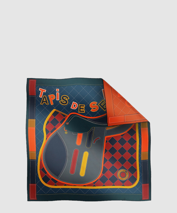 [HERMES-에르메스]Tapis de Selle 더블 페이스 스카프 90