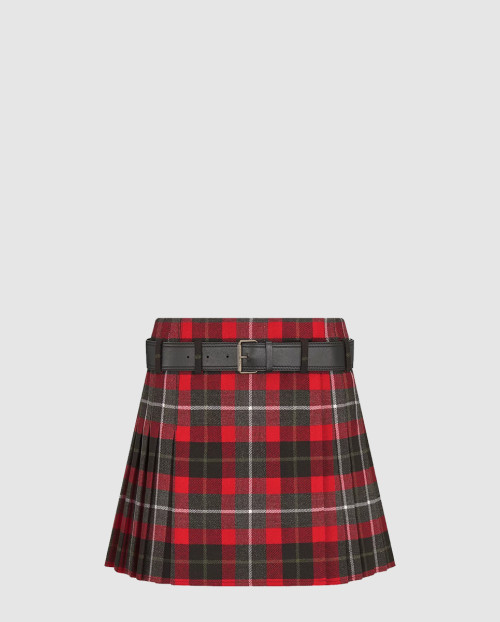 [DIOR-디올]벨트 쇼트 플리츠 치마바지 511J7