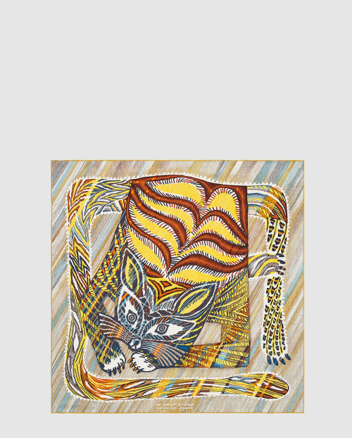 [HERMES-에르메스]Le Chat Carre 스카프 90