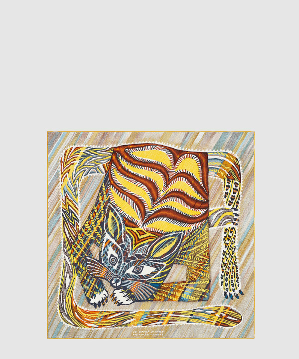 [HERMES-에르메스]Le Chat Carre 스카프 90