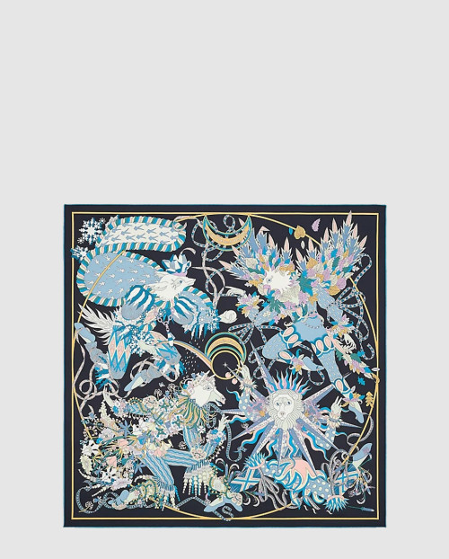 [HERMES-에르메스]Le Sacre des Saisons 90 까레 실크 스카프