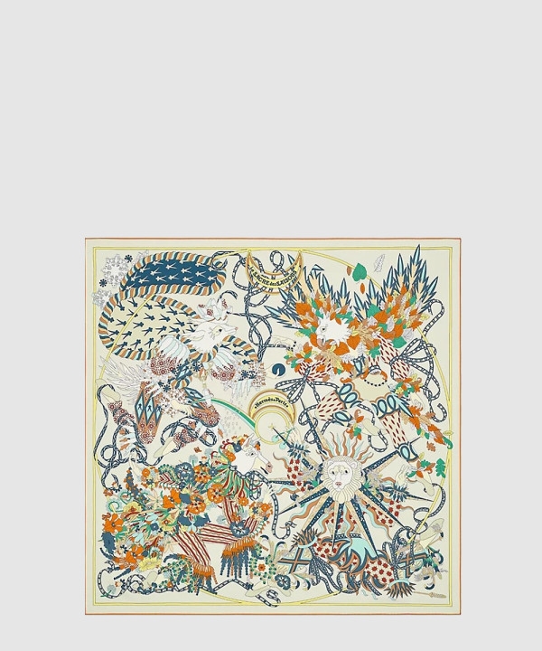 [HERMES-에르메스]Le Sacre des Saisons 90 까레 실크 스카프