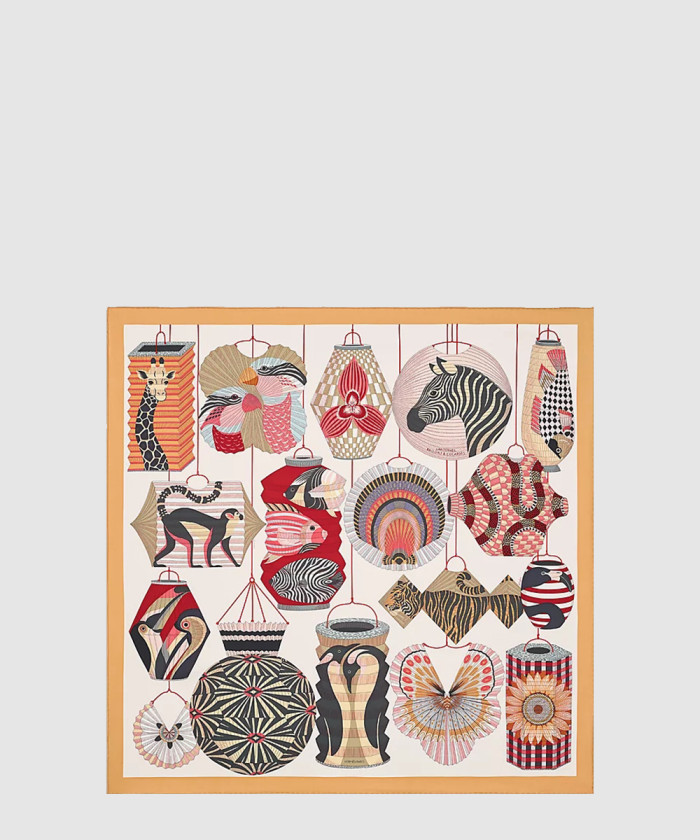 레플리카|이미테이션 hermes-에르메스lanternes-ballons-et-cocardes-90-까레-실크-스카프-2