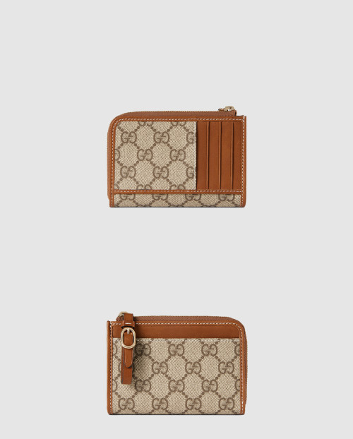 [GUCCI-구찌]GG 엠블럼 지퍼 카드 케이스 821804