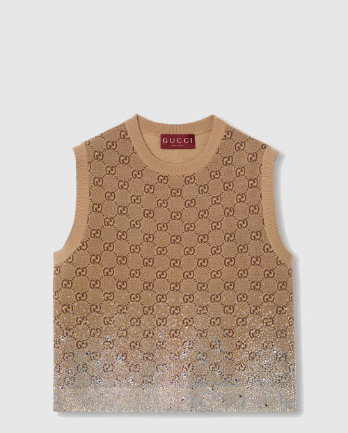 [GUCCI-구찌]자수 울 GG 자카드 베스트 ‎813852