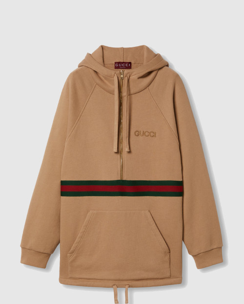 [GUCCI-구찌]코튼 저지 후드 스웨트셔츠 드레스 ‎798683