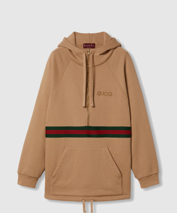 [GUCCI-구찌]코튼 저지 후드 스웨트셔츠 드레스 ‎798683