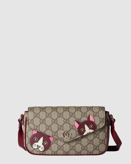 [GUCCI-구찌]고양이 디테일이 돋보이는 GG 미니 숄더백 818764