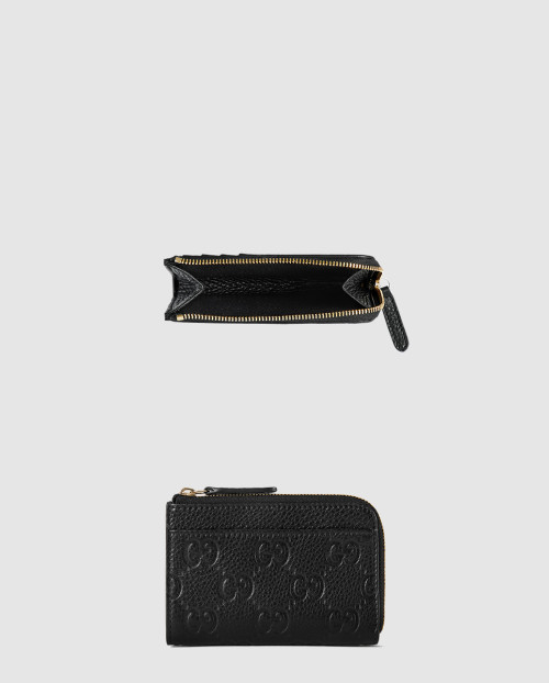 [GUCCI-구찌]GG 엠블럼 지퍼 카드 케이스 815936