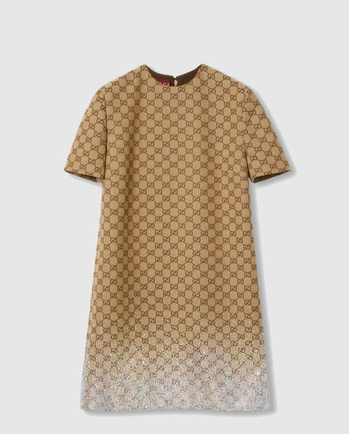 [GUCCI-구찌]GG 캔버스 자수 미니 드레스 ‎813029