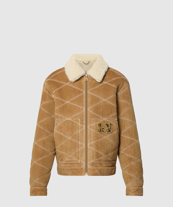 [LOUIS VUITTON-루이비통]엠브로이더드 시어링 워크웨어 블루종 1AFXIO