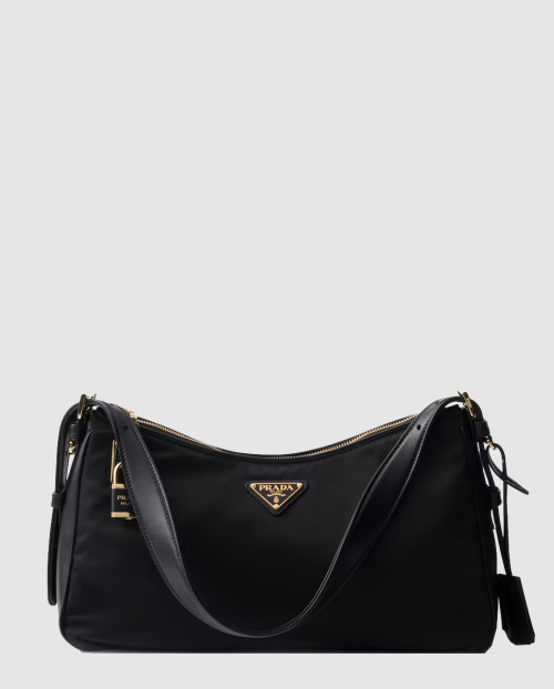 [PRADA-프라다]자물쇠가 있는 프라다 에메 라지 리나일론 및 가죽 숄더백 1BC232