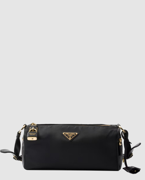 [PRADA-프라다]자물쇠가 있는 미디엄 리나일론 및 가죽 숄더백 1BC233