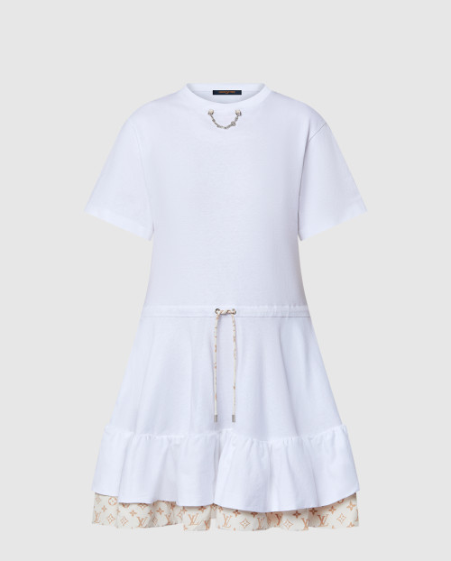 [LOUIS VUITTON-루이비통]모노그램 플라운스 티셔츠 드레스 1AGEW8