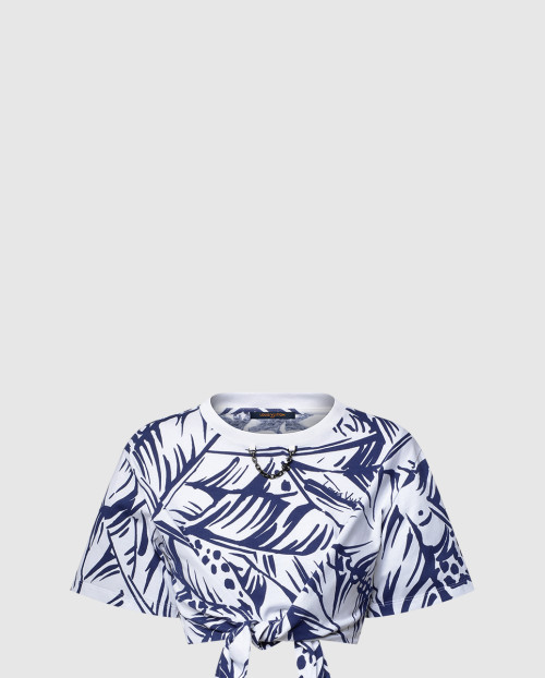 [LOUIS VUITTON-루이비통]팜 프린트 셀프 타이 티셔츠 1AFTNO