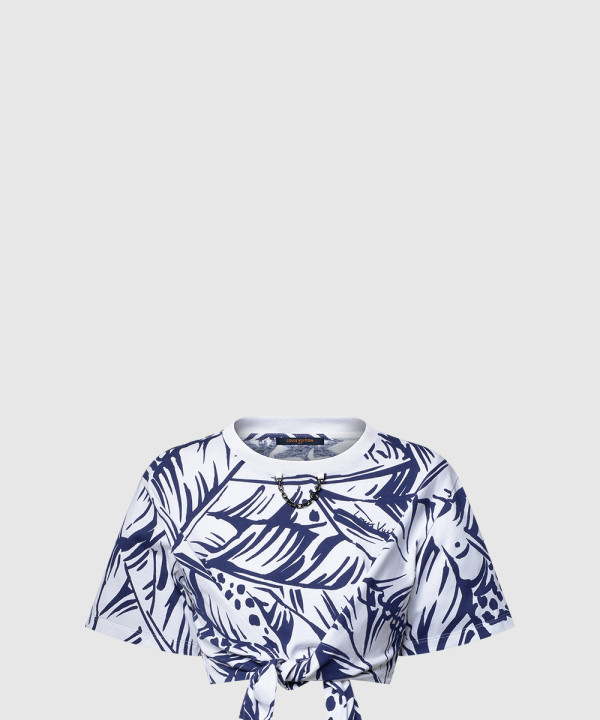 [LOUIS VUITTON-루이비통]팜 프린트 셀프 타이 티셔츠 1AFTNO