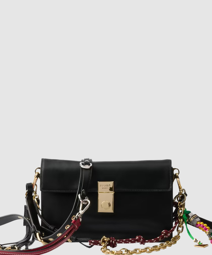 레플리카|이미테이션 prada-프라다참이-달린-작은-프라다-소프트-사운드-가죽-숄더백